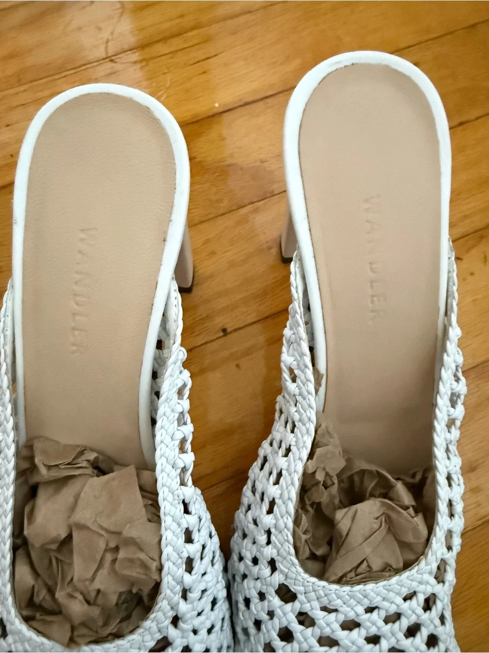 WANDLER ISA MULE WHITE LEATHER SIZE 40
